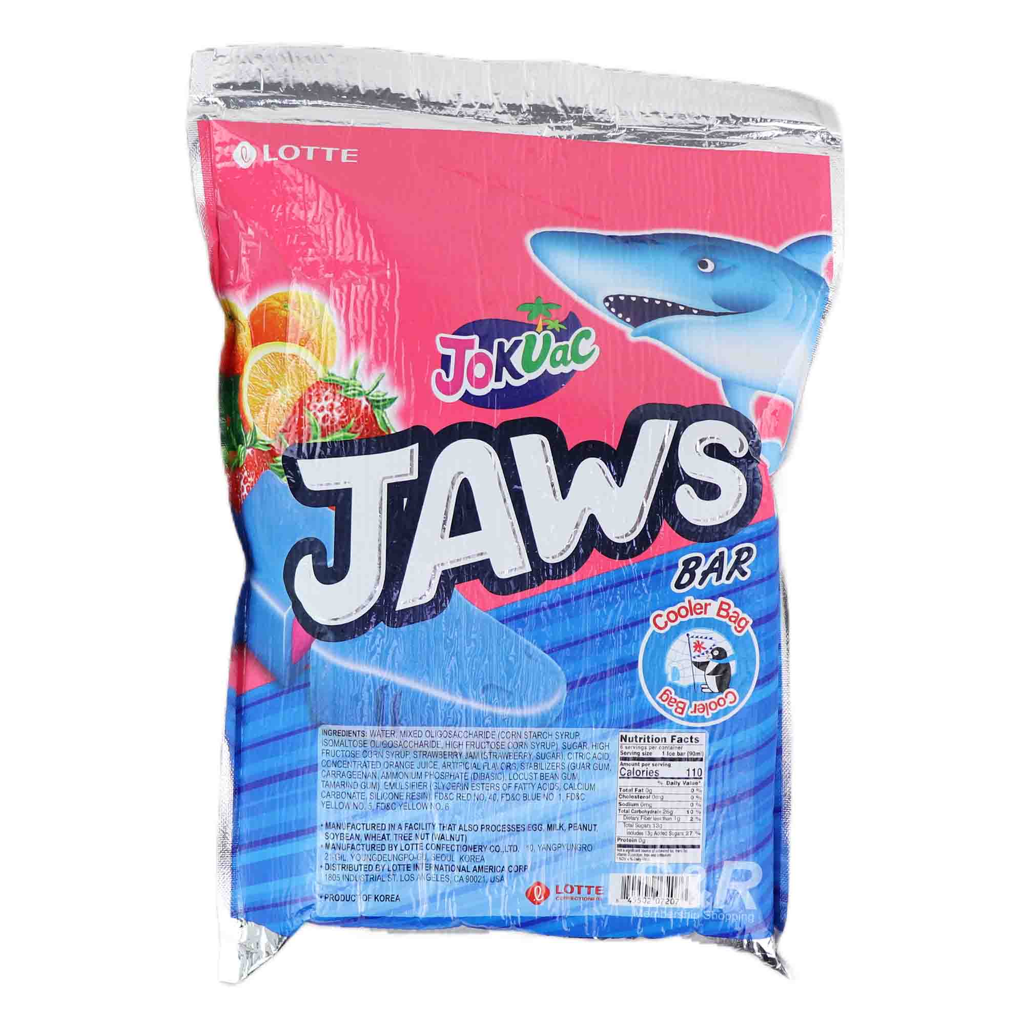 Lotte Jaws Bar Ice Cream (90mL x 6pcs) Lotte Jaws Bar Ice Cream (90mL x 6pcs)